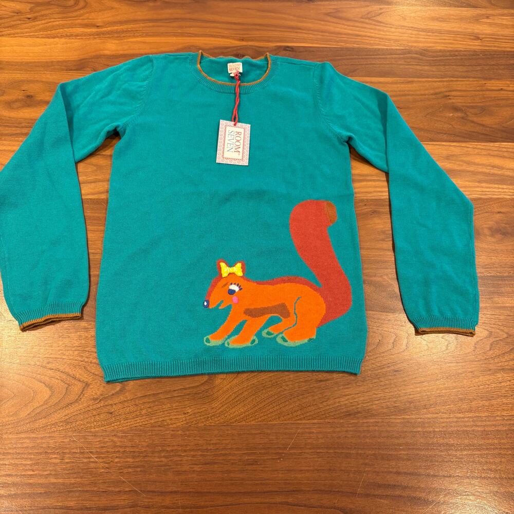 NWT Size 10 Room 7 Sweater with Squirrel